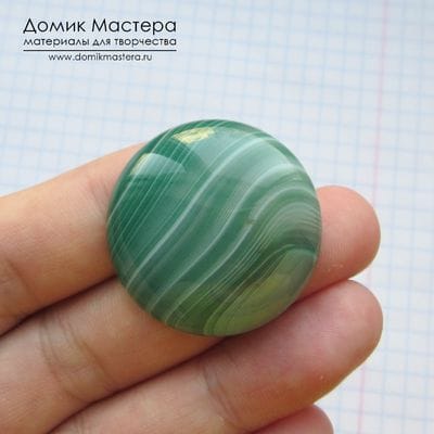 K-K-001593 - агат, кабошон, тонирован, натуральный камень, 30х5мм