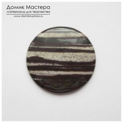 K-K-001613 - джеспилит (яшма), кабошон, Африка, натуральный камень, 46х6мм