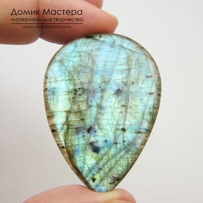 K-K-001640 - лабрадор, кабошон, натуральный камень, Мадагаскар, 50х36х5мм