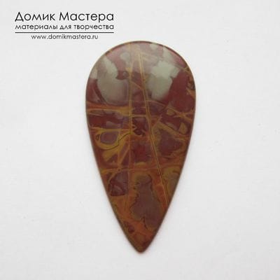 K-K-001666 - яшма, кабошон, натуральный камень, 58х30х4мм
