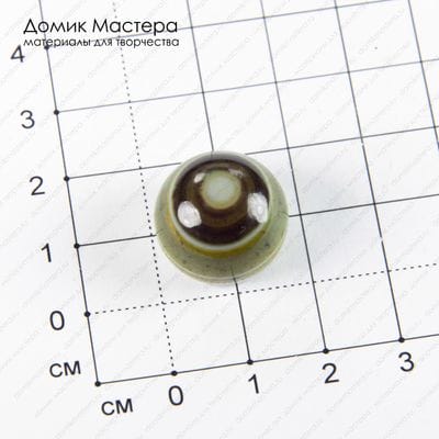K-K-001677 - агат, кабошон, "око", тонирован, 18х13мм
