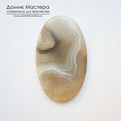 K-K-001679 - агат, кабошон, натуральный камень, Ботсвана, 56х33х5мм