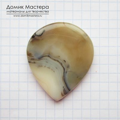 K-K-001680 - агат, кабошон, натуральный камень, 42х36х5мм