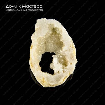K-K-001692 - кварц, жеода с друзой кристаллов, натуральный камень, срез, без отверстий для подвеса!, 48х32х8мм