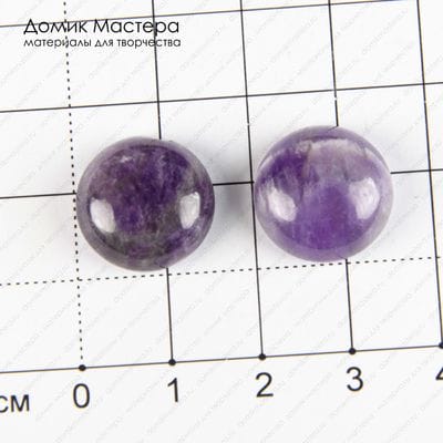 K-K-001701 - аметист, пара кабошонов, натуральный камень, Бразилия, 16х5мм