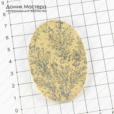 K-K-001712 - псиломелан дендрит, кабошон, вставка, натуральный камень, Германия, 69х47х4мм