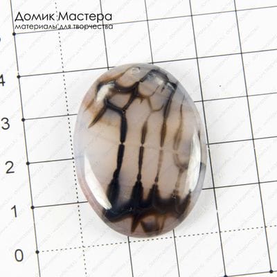 K-K-001713 - агат, подвеска, тонирован, натуральный камень, 40х30х5мм