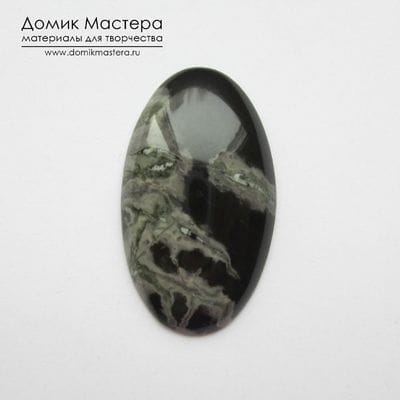 K-K-001723 - роговик, кабошон, натуральный камень, Россия, 39х22х6мм