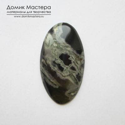 K-K-001724 - роговик, кабошон, натуральный камень, Россия, 37х20х4мм