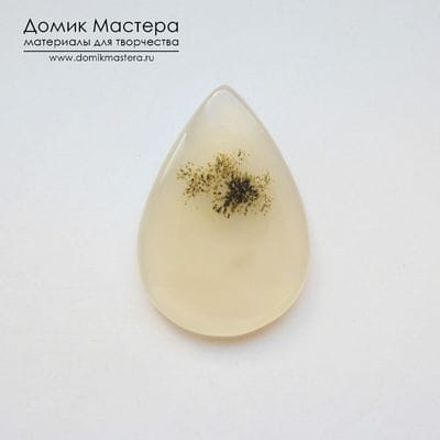 K-K-001737 - агат, с включениями, кабошон, натуральный камень, 41х28х4мм