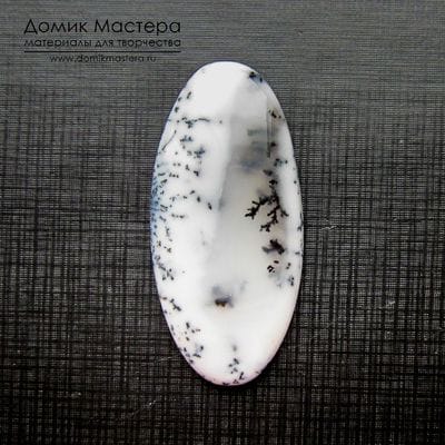 K-K-001738 - агат (опал) моховой, кабошон, Турция, натуральный камень, 41х19х4мм