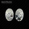 K-K-001741 - пара агатов (опал) моховых, кабошоны, Турция, натуральный камень, 22х15х3мм