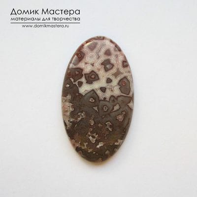 K-K-001778 - агат, натуральный камень, кабошон, Мексика, 41х23х4мм