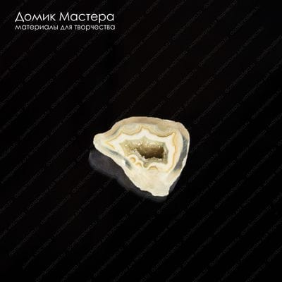 K-K-001797 - агат, жеода с друзой, вставка,  натуральный камень, 20х16х4мм