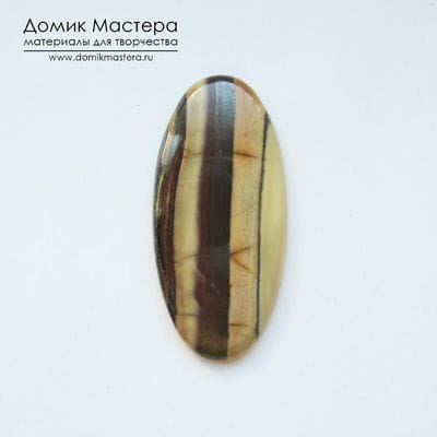K-K-001803 - джеспилит, кабошон, натуральный камень, Африка, 52х25х4мм