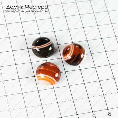 K-K-001814 - комплект кабошонов, агат, натуральный камень, 16х5мм