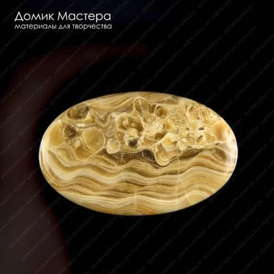 K-K-001861 - агат, кабошон, натуральный камень, Америка, 49х30х4мм