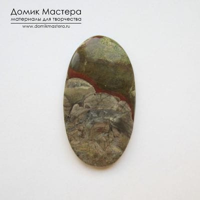 K-K-001883 - яшма брекчиевая, кабошон, натуральный камень, Австралия, 47х26х5мм