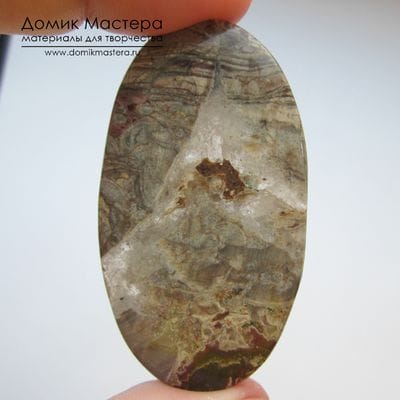 K-K-001884 - яшма брекчиевая, кабошон, натуральный камень, Австралия, 57х31х5мм