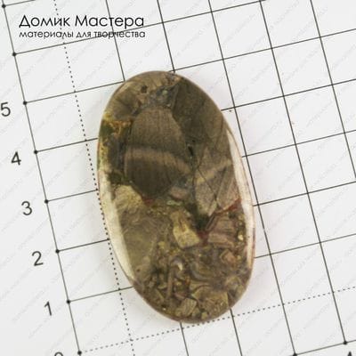K-K-001892 - яшма брекчиевая, кабошон, натуральный камень, Австралия, 50х29х5мм