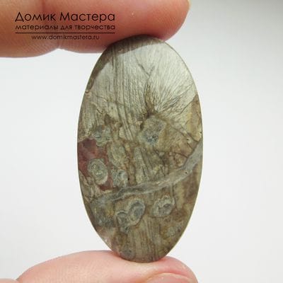 K-K-001897 - яшма брекчиевая, кабошон, натуральный камень, Австралия, 42х23х5мм