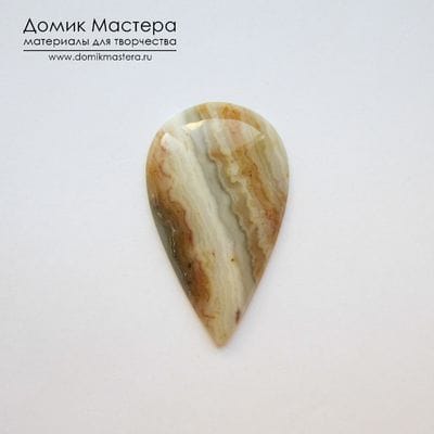 K-K-001943 - переливт (разновидность кварца), кабошон, натуральный камень, Урал, 42х25х5мм 