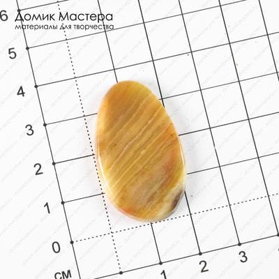K-K-001944 - переливт (разновидность кварца), кабошон, натуральный камень, Россия, 36х22х3мм