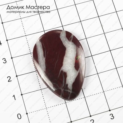 K-K-001953 - яшма, кабошон, натуральный камень, 38х26х5мм
