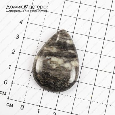 K-K-001965 - слюдит, кабошон, натуральный камень,  40х29х6мм