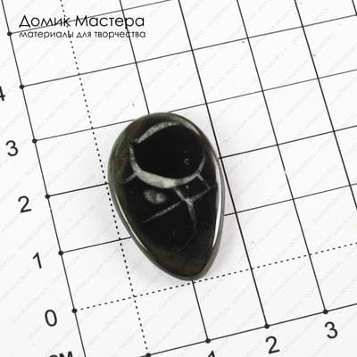 K-K-002009 - септария, кабошон, натуральный камень, Африка, 30х19х3мм