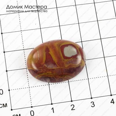 K-K-002037 - яшма, кабошон, натуральный камень, 30х22х7мм