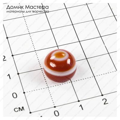 K-K-002050 - агат, кабошон, натуральный камень, "око",  14х11мм