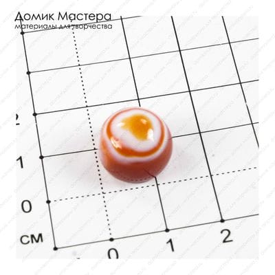 K-K-002052 - агат, кабошон, натуральный камень. "око", 14х11мм