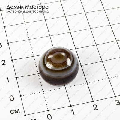 K-K-002053 - агат, кабошон, натуральный камень, "око", 18х12мм