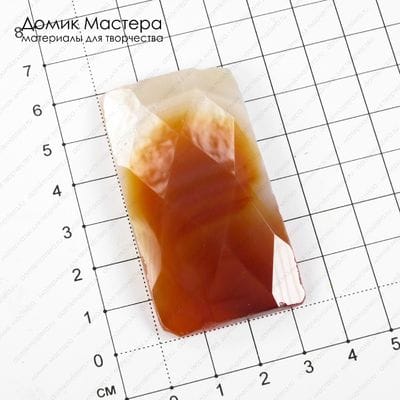 K-K-002059 - агат, ограненный, кабошон, натуральный камень, 58х32х8мм