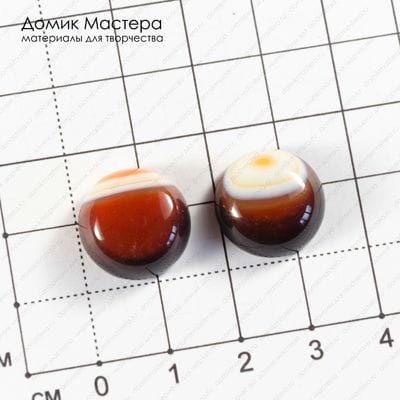 K-K-002064 - агат, пара кабошонов, натуральный камень, 16х5мм