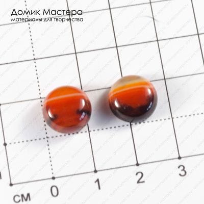 K-K-002066 - комплект кабошонов, агат, натуральный камень, 12х4мм