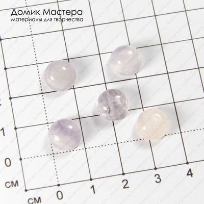 K-K-002086 - кварц розовый, аметист, кабошоны, натуральный камень, 10х5мм