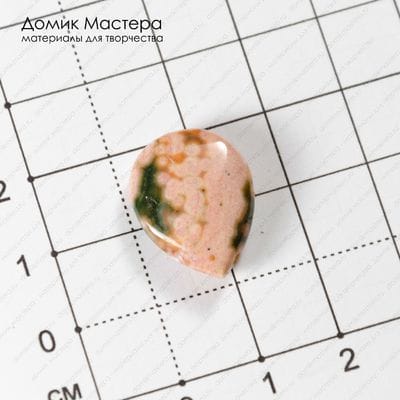 K-K-002087 - яшма, подвеска,  натуральный камень, 19х15х4мм