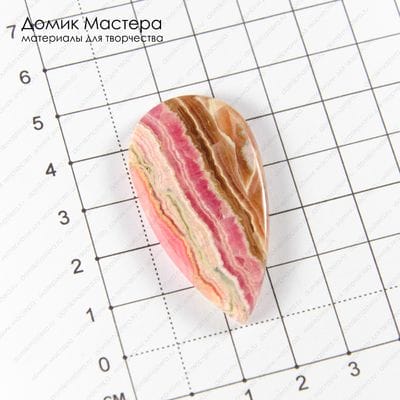 K-K-002110 - родохрозит, кабошон, натуральный камень, Аргентина, 47х25х4,5мм