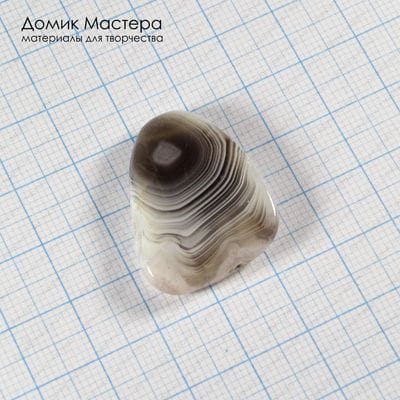K-K-002139 - агат, оникс, подвеска, срез, отверстие 1мм, 27х24х5мм