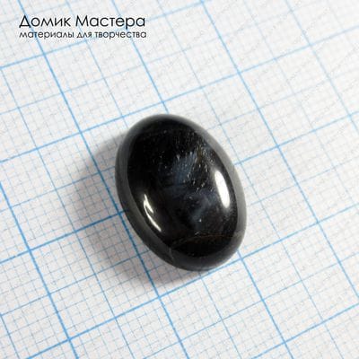K-K-002143 - соколиный глаз, кабошон, натуральный камень, 13х18х5мм