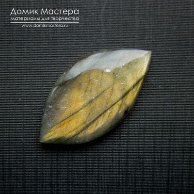 K-K-002168 - лабрадор, кабошон, натуральный камень, Мадагаскар, 37х20х4мм