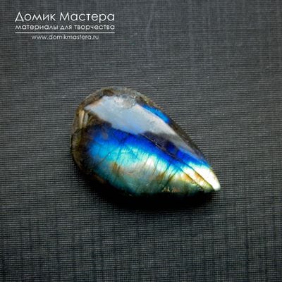 K-K-002172 - лабрадор, кабошон, натуральный камень, Мадагаскар, 32х20х6мм
