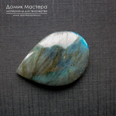 K-K-002173 - лабрадор, кабошон, натуральный камень, Мадагаскар, 33х22х5мм