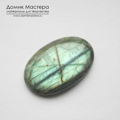 K-K-002177  - лабрадор, кабошон, натуральный камень, Мадагаскар, 41х26х7мм
