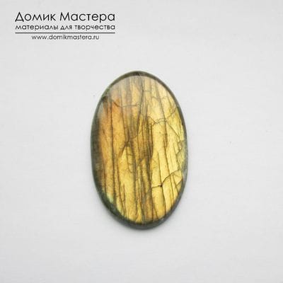 K-K-002181 - лабрадор, кабошон, натуральный камень, Мадагаскар, 46х28х4мм