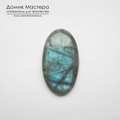 K-K-002183 - лабрадор, кабошон, натуральный камень, Мадагаскар, 33х19х5мм