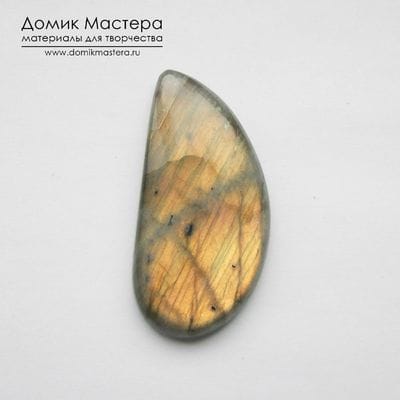 K-K-002185 - лабрадор, кабошон, натуральный камень, Мадагаскар, 44х22х6мм