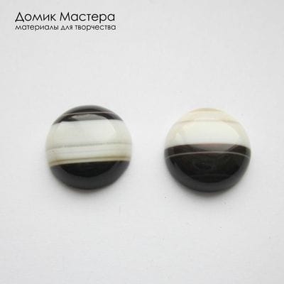 K-K-002192 - агат, пара кабошонов, натуральный камень, Африка, 15х5мм